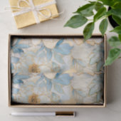 Light Blue Modern Abstract Roses  Tissuepapier (Geschenk)