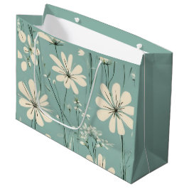 Light Blue Modern Groovy Daisy Flowers Groot Cadeauzakje