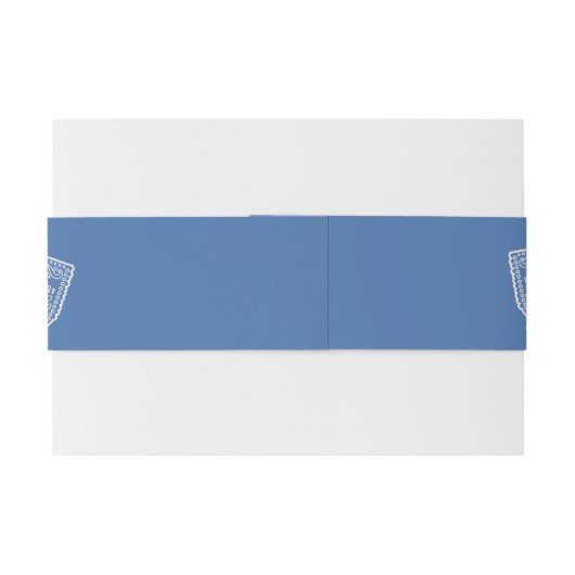 Light Blue Modern Wedding Belly Band Uitnodigingen Wikkel (Achterkant Voorbeeld)