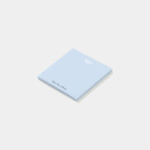 Light Blue Monogram 3 Initialen met drie letters M Post-it® Notes (Schuin)