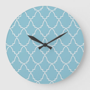 Light Blue Moroccan Lattice Pattern Grote Klok
