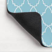 Light Blue Moroccan Lattice Pattern Muismat (Hoek)