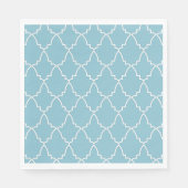 Light Blue Moroccan Lattice Pattern Servet (Voorkant)