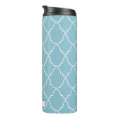 Light Blue Moroccan Lattice Pattern Thermosbeker (Geroteerd rechts)