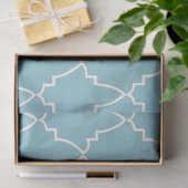 Light Blue Moroccan Lattice Pattern Tissuepapier (Geschenk)
