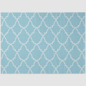 Light Blue Moroccan Lattice Pattern Tissuepapier (Voorkant)