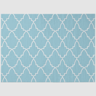 Light Blue Moroccan Lattice Pattern Tissuepapier