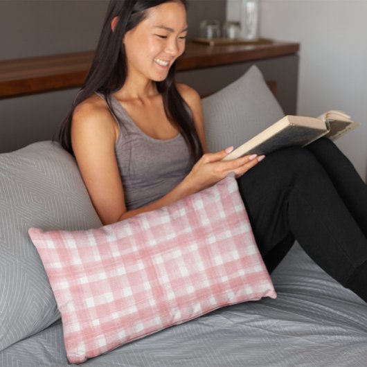 Light Blue n White Waterverf Gingham Gingham Gecon Kussensloop