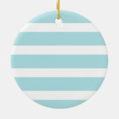 Light Blue Nautical Anchor Monogram Keramisch Ornament (Achterkant)