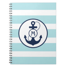 Light Blue Nautical Anchor Monogram