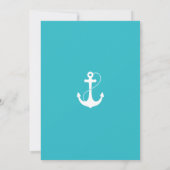 Light Blue Nautical Birthday Party nodigt uit Kaart (Achterkant)