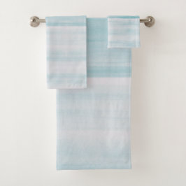 Light Blue Ombre Waterverf Bath Towels Bad Handdoek