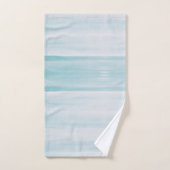 Light Blue Ombre Waterverf Bath Towels Bad Handdoek (Handdoek)