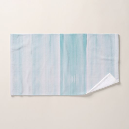Light Blue Ombre Waterverf Bath Towels Bad Handdoek (Handdoek)