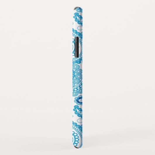 Light Blue Paisley Pattern Case-Mate iPhone Case (Achterkant/rechts)