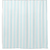 Light Blue Pastel Stripes Pattern Nautical Modern  Douchegordijn (Voorkant)
