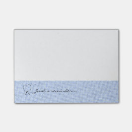 Light Blue Patterated Dental Reminder Post-it® Notes