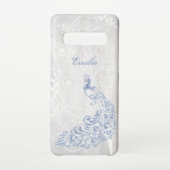 Light Blue Peacock Personaliseer Samsung Galaxy Ho Samsung Galaxy Hoesje (Achterkant)