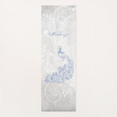 Light Blue Peacock Persoonlijk Yoga Mat (Voorkant)