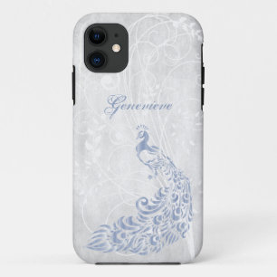 Light Blue Peacock Persoonlijke iPhone 11 Hoesje