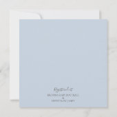 Light Blue Peony Modern Floral Toile Baby shower Kaart (Achterkant)