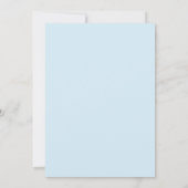 Light Blue Photo Save the date Invitation Kaart (Achterkant)