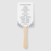 Light Blue Pink Hydrangeas en Eucalyptus bruiloft Handwaaier (Achterkant)