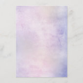 Light Blue Pink Hydrangeas en Eucalyptus bruiloft Informatiekaartje (Achterkant)