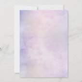 Light Blue Pink Hydrangeas en Eucalyptus bruiloft Kaart (Achterkant)
