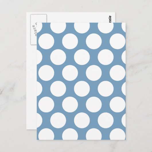 Light Blue Polkadot Briefkaart (Voorkant / Achterkant)