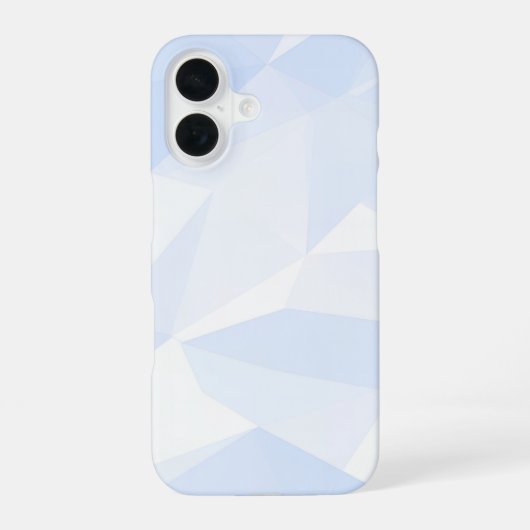 Light Blue Polygon Geometric iPhone 16 Hoesje (Achterkant)