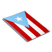 Light Blue Puerto Rican Flag Notitieboek (Rechterzijde)
