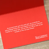 Light Blue, Red Company Holiday Kaart