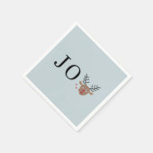 Light Blue Reindeer Joy Festive kerstparty Servet (Hoek)