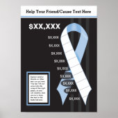 Light Blue Ribbon Fundraising Poster (Voorkant)