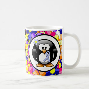 Light Blue Ribbon Penguin Koffiemok