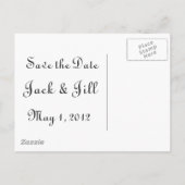 Light Blue Rose Save the Date Aankondigingskaart (Achterkant)