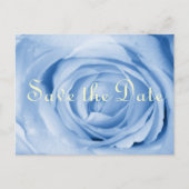 Light Blue Rose Save the Date Aankondigingskaart (Voorkant)