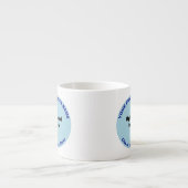 Light Blue Round Business Merk op Espresso-Mok Espresso Kop (Voorkant)