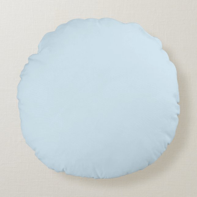 Light Blue Round Pillow Rond Kussen (Voorkant)