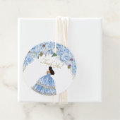 Light Blue Rozen Floral Quinceeanera Dank je wel F Bedankjes Labels (In situ)