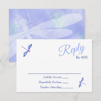 Light Blue RSVP Enclosure Cards Advieskaart