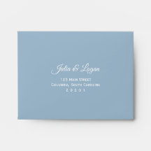 Light Blue RSVP Response Envelop