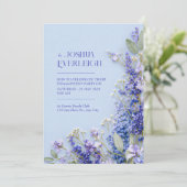 Light Blue Rustic Spring Lavender Frame Kaart (Staand voorkant)
