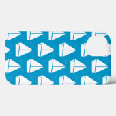 Light Blue Sailboat Patroon Case-Mate iPhone Case (Achterkant (horizontaal))