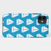 Light Blue Sailboat Patroon Case-Mate iPhone Case (Achterkant (horizontaal))