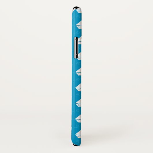 Light Blue Sailboat Patroon Case-Mate iPhone Case (Achterkant / rechts)