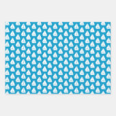 Light Blue Sailboat Patroon Inpakpapier Vel (Voorkant)