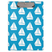 Light Blue Sailboat Patroon Klembord (Voorkant)