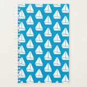 Light Blue Sailboat Patroon Planner (Voorkant)